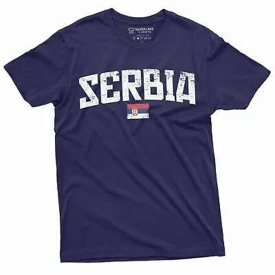 Serbia T-shirt Serbian Flag Coat Of Arms Tee Srbija Shirt Soccer Football Tee  • $17.28