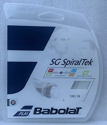 Babolat SG SpiralTek 130 / 16 Gauge Synthetic Gut Tennis Racquet String 12m 40ft • $8.99