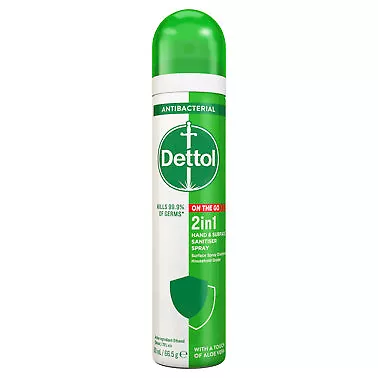 Dettol 2 In1 Hand And Surface Sanitiser Spray 90mL • $5.49