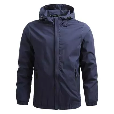 New Spring/Fall Men's Zipper Jacket Casual Hooded Coats Sport Outwear Fashion • $24.61