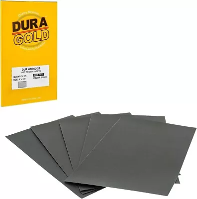 Premium 600 Grit Wet Or Dry Sandpaper Sheets 5-1/2  X 9  Box Of 25 - Car Co... • $13.70