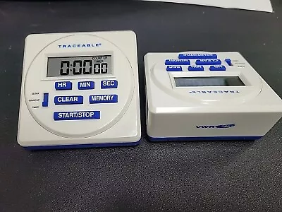 2 VWR LCD Traceable Bench-Top Lab-Top Timer Model 62344-910 USED GREAT CONDITION • $9.99