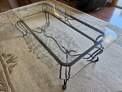 Bevelled Edge Glass Coffee Table  - Excellent Cond • $40