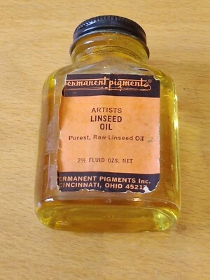 $25.41 • Buy Vintage Permanent Pigments Artists Linseed Oil 2.5 FL Oz 
