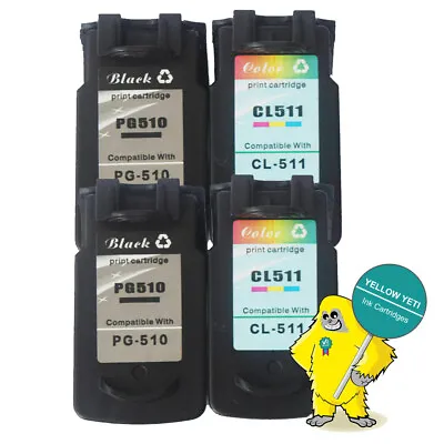 £59.35 • Buy Remanufactured 4 Ink For Canon PG510 CL511 Pixma IP2700 MP230 MP280 MP490 MX410