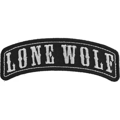 Patch Small Rocker (Iron-On) Lone Wolf (Nomad No Club) 3.75  X 1.5  • $7.49