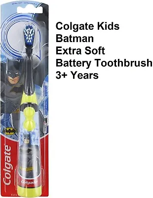 Colgate Batman Battery Powered Kids Electric Toothbrush Tooth Brush Childrens 3+ • £7.84