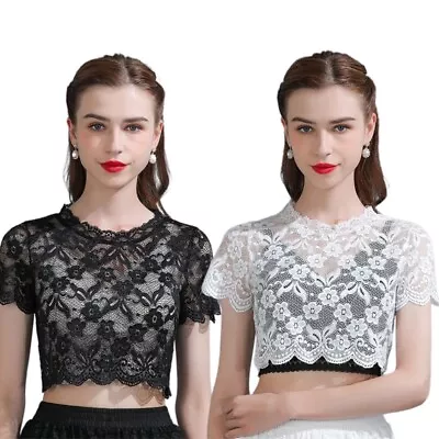 1PC Fake Collars Detachable Floral Lace Half Shirt Blouse Cute Collar For Girls • £7.31