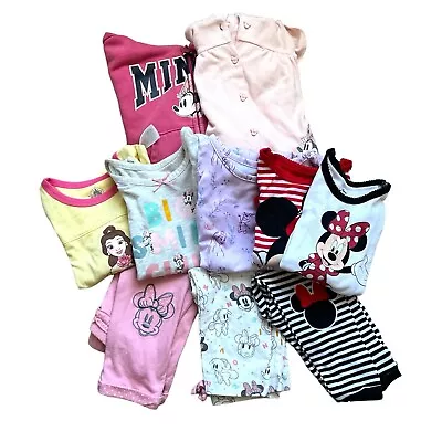 Lot Of 10 Toddler Girls Disney Clothes Bundle Minnie Mouse Belle Frozen 18mo-4T • $18