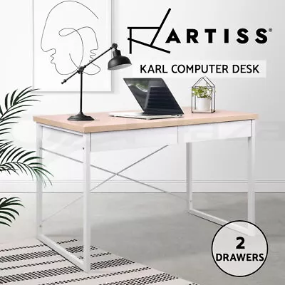 Artiss Computer Desk Drawer Cabinet Home Office Study Table 100CM Oak • $119.95