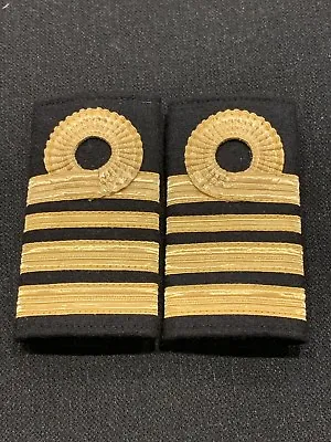 Epaulette Naval Senior Commander Slip-on Curl 1 Small Bar 2 Large Bars • $18.64