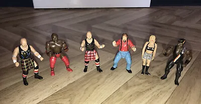£35 • Buy Rare WWE WWF 6 Mini Micro Figures Jakks Sunny Farooq Ahmed Head Bangers Funk