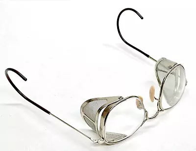 Vintage Sellstrom Full Steel Rim Safety Glasses Fold Down Side Screens Steampunk • $39.99