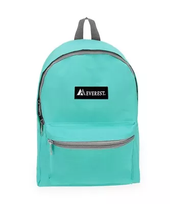 Everest Unisex Basic 15  Backpack AQUA BLUE • $16.99