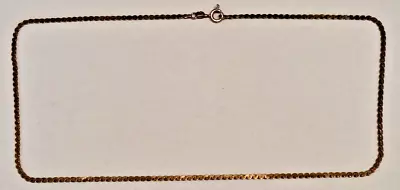 9ct Rose Gold Necklace 2.2mm Wide Chain S Link . Hallmarked 17  Long • £129.50