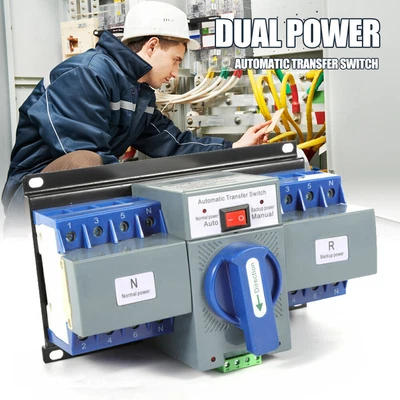 £26.90 • Buy 63A 4P ATS Dual Power Mini Automatic Transfer Switch Generator Changeover Switch