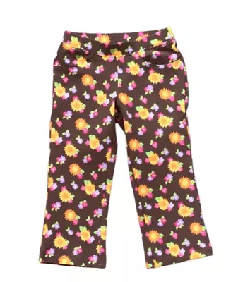 Gymboree Sunflower Smiles Brown Floral Knit Pants Sz 2 2T NWT • $15.99