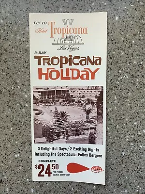 Vintage 1960s Tropicana Hotel Las Vegas LV NV USA Travel Brochure NOS Souvenir • $15