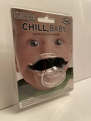 Mustache Pacifier By Fred  Chill Baby  0-6+ Months Silicone BPA-Free NEW • $5