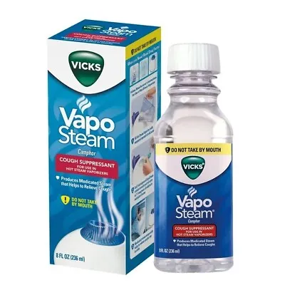 Vicks Vapo Steam Cough Suppressant 8 Oz Vaporizers Hot Use  By Vicks • $9.55