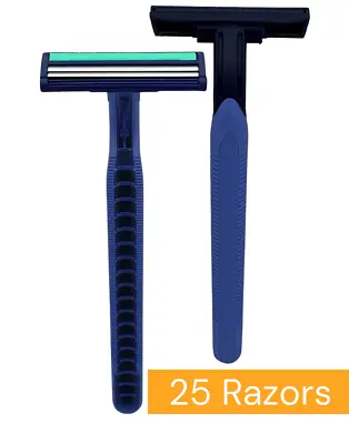 Vaylor Disposable Razors For Men 2 Blade 25-Pack Sensitive Skin Shave Shaving • $13.99