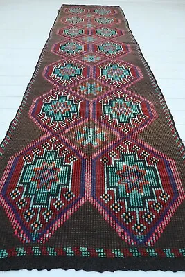 Anatolia Mut Kilim Runner Carpet Runner Hallway Rug Long Corridor Rug 37 X137  • $220.15