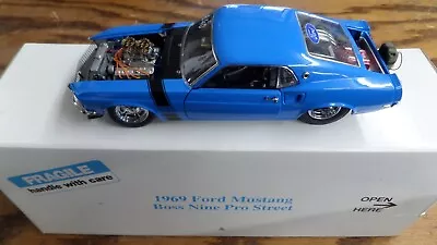 Danbury Mint 1969 Ford Mustang Boss Nine Pro Street 1/24 Diecast Model Drag Race • $159.95