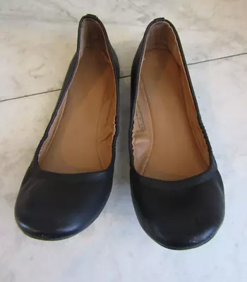 Mossimo Supply Co Black Stretch Man Made Ballet Flat Women's Shoes Size 8 • $8.99