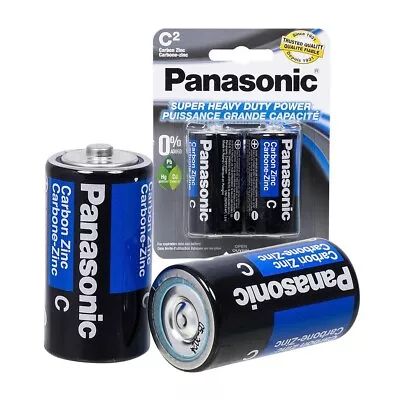 $6.69 • Buy 4x Panasonic C 1.5V Batteries Super Heavy Duty Power Carbon Zinc C Battery