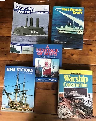 5 Books: Reg Ships/HMS Victory Guides Warship Construction/Review Attack Craft • £11