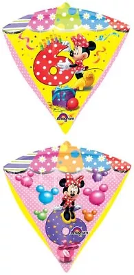 Minnie Mouse Age 6 Diamondz 16  Foil Balloon (Packaged) • $1.98
