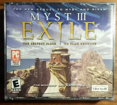 Myst III Exile Windows Macintosh CD ROM Video Game 2001 Ubisoft SEALED  • $7.98