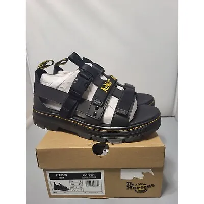 Dr. Martens Doc Martens Men's Black Pearson Gladiator Leather Sandals 10 NIB • $79.99