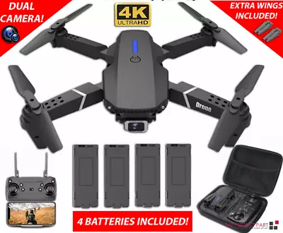 2024 New RC Drone With 4K HD Dual Camera WiFi FPV Foldable Quadcopter +4 Battery • $20.87