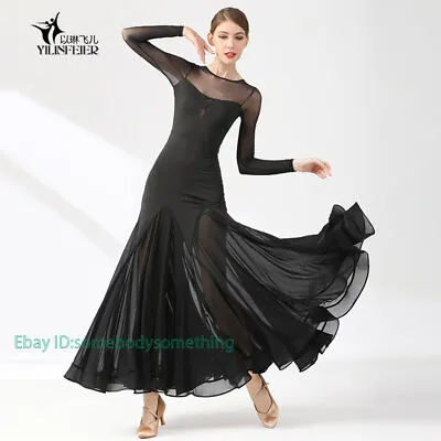 $68.93 • Buy Womens Waltz Salsa Tango Cha Cha Ballroom Competition Long Dance Dress Ball Gown