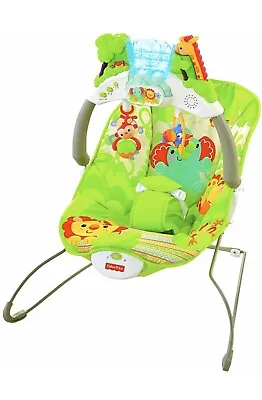 £110 • Buy Fisher Price Rainforest Friends Deluxe Bouncer Soothes & Entertains