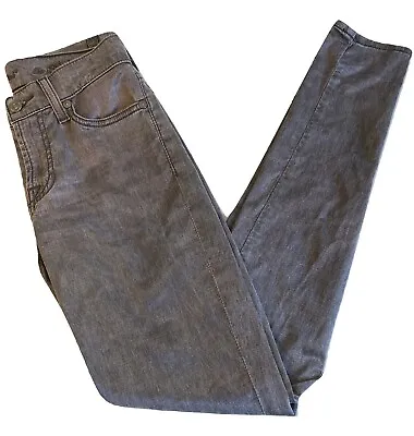 7 For All Mankind Women's Sz 24 Satin Shiny Bronze Skinny Fit Ankle Pants Jeans • $6.99