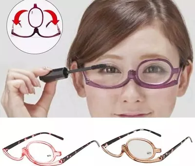 Magnifying Reading Glasses Flip Make Up Eye Glasses +3.0 • £1.50