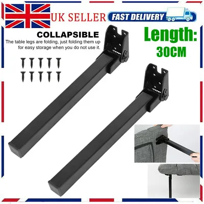 2/4Pc Folding Table Legs Metal Sturdy Hairpin Legs For Laptop Table Coffee Table • £18.07