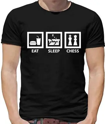 Eat Sleep Chess Mens T-Shirt - Player - Game - Nerd - Pieces - Board • £13.95