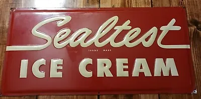 Vintage Sealtest Ice Cream Sign One Sided See Description • $529.95