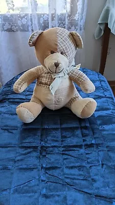 Eddie Bauer - Quilted Bear Stuffed Animal 11 Inch Tall • $12.99