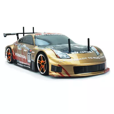 Hsp Remote Control 1/10 Brushless Motor On Road Drifting Rc Car Nissan 370Z Gold • $279