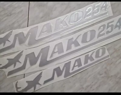 Mako 254 Boat Emblems 223  Chrome + FREE FAST Delivery DHL Express Stickers Set • $105.80