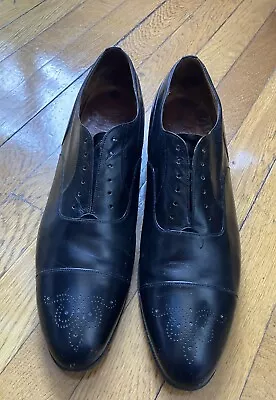 Church's Custom Grade Black Cap Toe Oxford Size 12 UK 13 US Made In England • $34