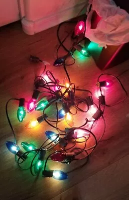 Christmas Holiday 25 Count Multi-color Christmas Lights - String Works - EUC • $34
