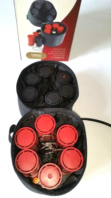 Nicky Clarke Heated Hair Rollers Compact Travel Curlers Stylers 12rollers 12pins • £34.95