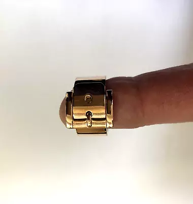 Michael Kors Mens Buckle Ring Rose Gold Tone UK Size N Weight 12 Grams Boxed VGC • $41.06