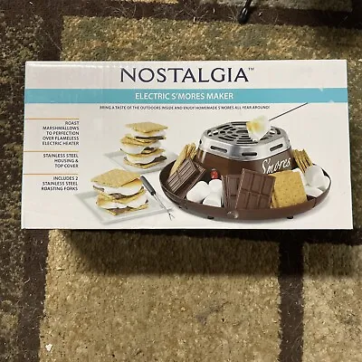 Nostalgia Indoor Electric Stainless S'mores Maker W/ 4 Trays Open Box • $19.99