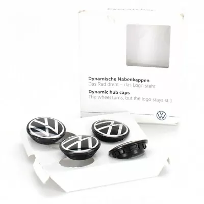 Genuine Volkswagen Dynamic Self-Level Center Caps With VW Logo 000071213D • $168.99